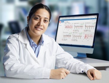 <p>Integrate CPV and APQR Workflows to Reduce Redundancies</p>
 Bioprocess engineer at her computer using ProcessPad for CPV and APQR