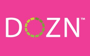 DOZN Logo DOZN™ on pink background