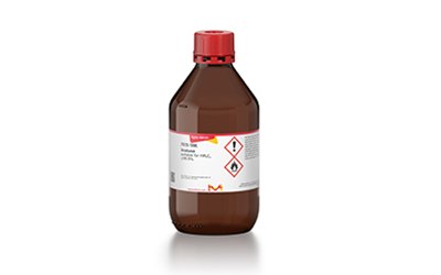 Acetone  The image is of a a brown plastic bottle with a red cap and a white label, which contains Acetone.