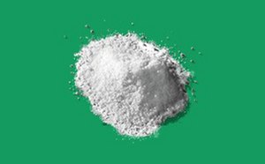 Buffer salt crystals White HPLC buffer powder is shown against a green background.