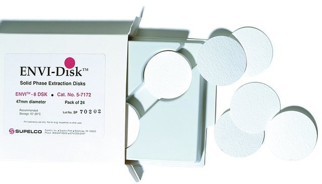 SPE discs 대용량 시료의 신속한 처리를 위한 Supelclean™ ENVI™-8 DSK SPE 멤브레인