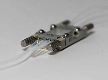 Illustration de puces de microfluidique employ&eacute;es pour la fabrication de particules et de microparticules bien d&eacute;finies destin&eacute;es &agrave; l'administration de m&eacute;dicaments