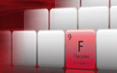 Fluorine element from the periodic table