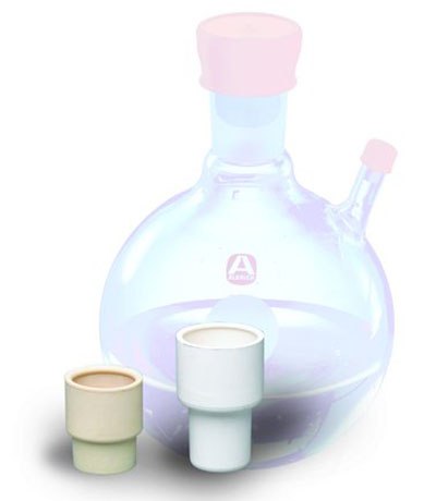 Natural rubber septa (sleeve stopper) on a laboratory flask. Natural rubber septa (sleeve stopper) on a laboratory flask.