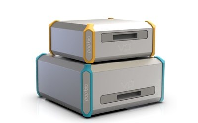 Product photograph of two instruments stacked one on top of the other. Product photograph of two instruments stacked one on top of the other.