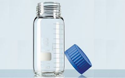 Wide-neck glass bottle