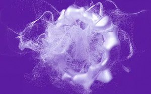 Solid white substance solubilizing into fine powder / water Solid white substance solubilizing into fine powder / water