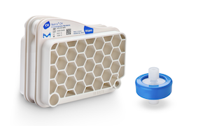 Two Natrix CH membrane chromatography devices: Natrix CH micro on the right and Natrix CH bench on the left Two Natrix CH membrane chromatography devices: Natrix CH micro on the right and Natrix CH bench on the left