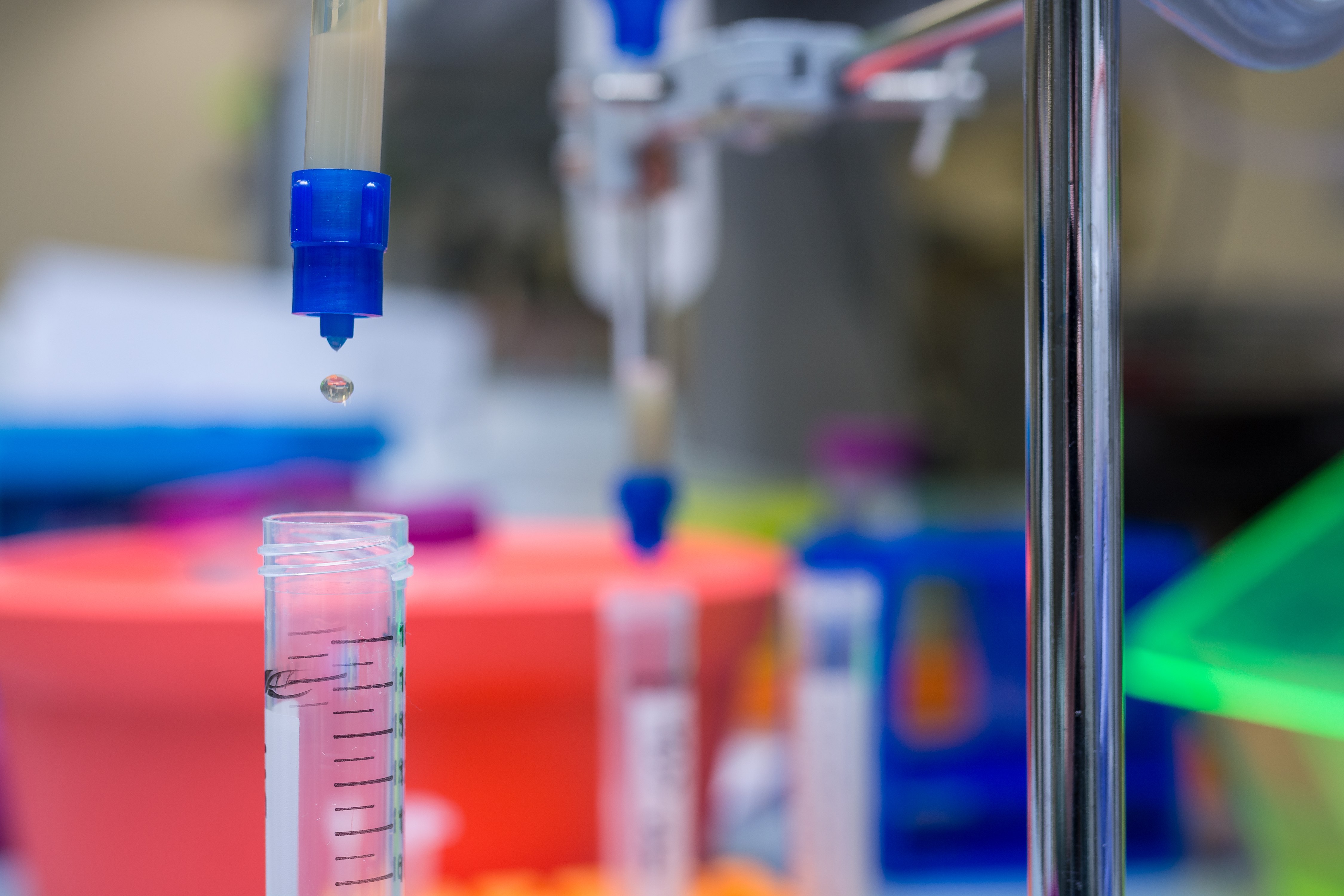 Protein Purification Pipetting into a column.