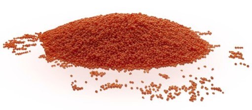 ChemBeads ChemBeads catalyst-coated glass beads in red.