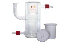 Synlectro cell with PTFE stopper/sleeve Synlectro electrochemistry platform cell with PTFE stopper and sleeve with holes for up to four electrodes to pass through.