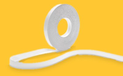 Hi-Flow™ Plus Sample Slit Rolls for Lateral Flow Assays on yellow background. Hi-Flow™ Plus Sample Slit Rolls for Lateral Flow Assays on yellow background.