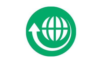 Greener Alternative Products icon: a graphic designed earth with an arrow circling around the earth. Greener Alternative Products icon: a graphic designed earth with an arrow circling around the earth.