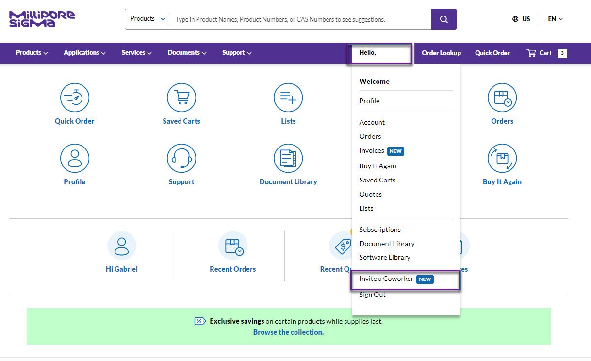 Invite a Coworker Step 1 The new "Lists Bulk Upload" feature where you can upload items quickly and easily, instead of manually entering them.