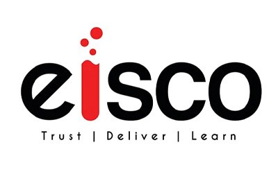 Eisco Logo Eisco Mpartner Logo in black and red font
