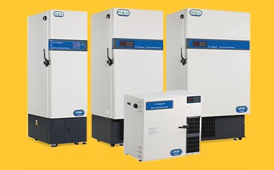 Our Partners Image of four BMedical lab freezers/refrigerators