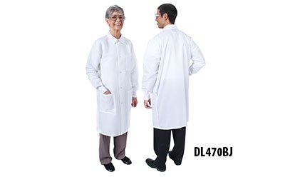 Protection Plus<sup>®</sup> Inflation Fighter Two persons wearing protective lab coats from DenLine®: Protection Plus® Inflation Fighter
