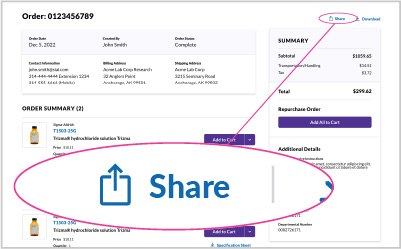 Share order Share order screenshot