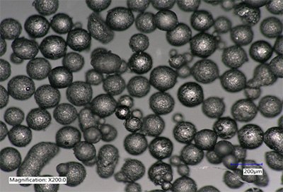 Microscopic image Carbosieve Voyager Microscopic image Carbosieve Voyager