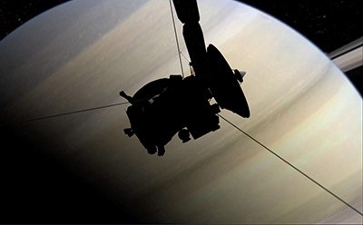 What do the International Space Station, the atmosphere of Saturn and biolo The Huygens probe nestled in its descent module