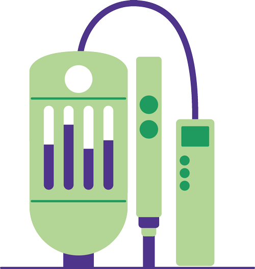 Illustration of chromatography equipment used for purification in biomanufacturing processes  Illustration of chromatography equipment used for purification in biomanufacturing processes