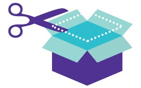 Box with scissors 가위가 있는 상자