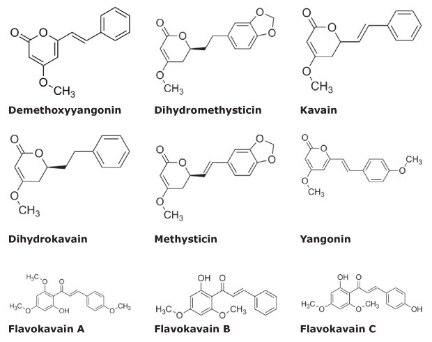 Chemical Structures of Kava Ingredients Chemical Structures of nine Kava Ingredients