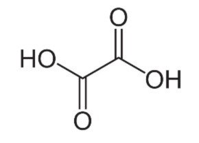 Chemical structure of Oxalic acid Chemical structure of Oxalic acid