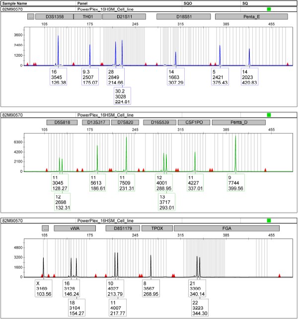 Cell line authentication Cell line authentication