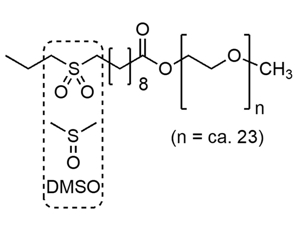 MC-1 Structure The structure of the surfactant MC-1 highlighting its DMSO-like lipophilic core.