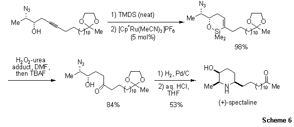 Concise synthesis of the 3-hydroxypiperidine alkaloid (+)-spectaline Concise synthesis of the 3-hydroxypiperidine alkaloid (+)-spectaline