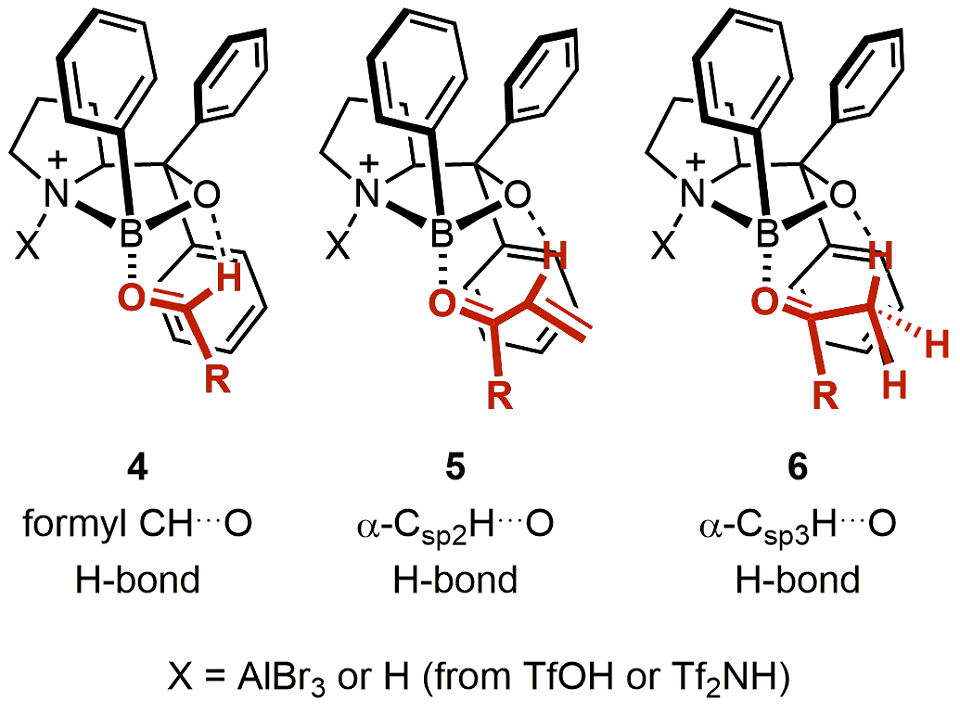 Pretransition-state assembly models for reactive  complexes of COBI and carbonyl compounds Pretransition-state assembly models of the COBI catalysts with carbonyl compounds