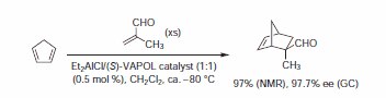 cycloaddition of acrolein with cyclopentadiene cycloaddition of acrolein with cyclopentadiene
