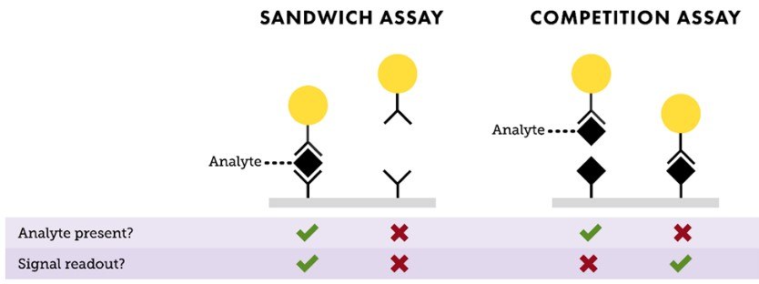 Depiction of “Sandwich” and “Competition” assay formats Depiction of “Sandwich” and “Competition” assay formats