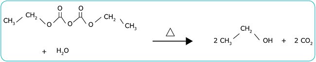 Degradation of DEPC releases contaminants into water. Degradation of DEPC releases contaminants into water