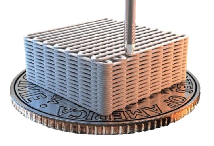 llustration of 3D-printed materials generated using LLNL direct ink writing feedstocks. llustration of 3D-printed materials generated using LLNL direct ink writing feedstocks.