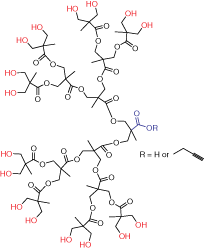 image of a generation 4 bis-MPA dendron image of a generation 4 bis-MPA dendron