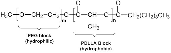 Methoxypoly(ethylene glycol)-block-poly(DL-lactide)decane (mPEG-PDLLA-decyl) Methoxypoly(ethylene glycol)-block-poly(DL-lactide)decane (mPEG-PDLLA-decyl)