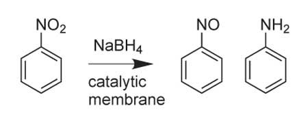 Reduction of nitrobenzene to nitrosobenzene and aniline Reduction of nitrobenzene to nitrosobenzene and aniline