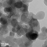 TEM image of ZrO<sub>2</sub>, ZrO<sub>2</sub> was prepared using the HT synthesis method coupled with optimized calcination TEM image of ZrO<sub>2</sub>, ZrO<sub>2</sub> was prepared using the HT synthesis method coupled with optimized calcination