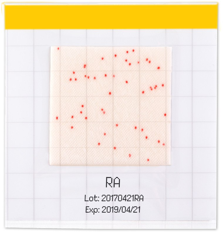 All grown colonies develop reddish color MC-Media Pad RAC