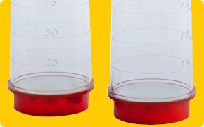 Volume graduation Engraved 25 mL graduation line and volume for improved workflow accuracy