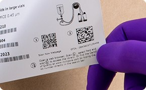 Peel-off label Peel-and-stick label improves traceability.