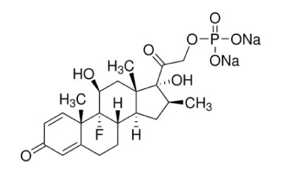 Betamethasone sodium phosphate Chemical structure of Betamethasone sodium phosphate