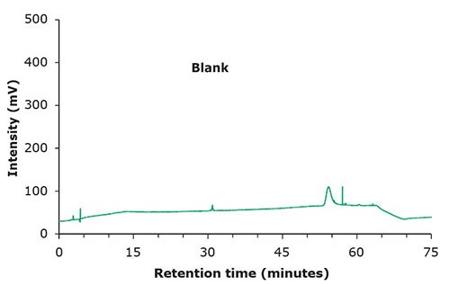 Chromatographic data – blank Chromatographic data – blank solution.