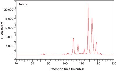 normal-phase-hplc-profile-fetuin Normal phase HPLC profile of the 2‑AB labeled N-linked glycan library obtained from fetuin