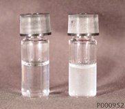 Precipitation of Lipophilic Components of Hydrocortisone Cream When Exposed to DI H2O:Methanol (1:1). Precipitation of Lipophilic Components of Hydrocortisone Cream When Exposed to DI H2O:Methanol (1:1).