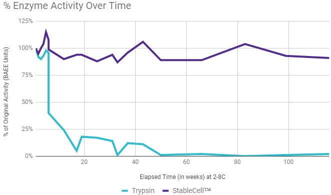 Enzyme activity over time Enzyme activity over time