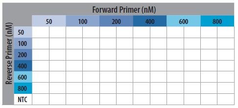 Schematic Representation of the Primer Optimization Plate Layout. Schematic Representation of the Primer Optimization Plate Layout.