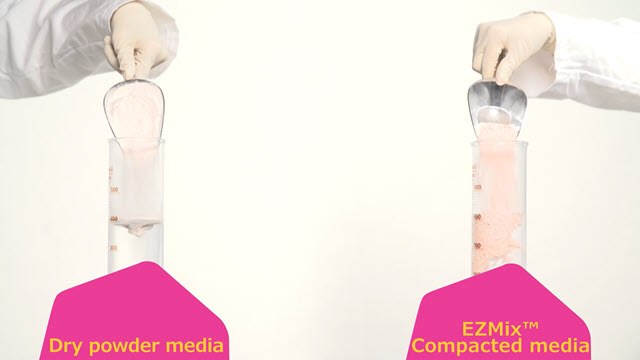 Dry Powder vs EZMix™ Dry Powder vs EZMix™